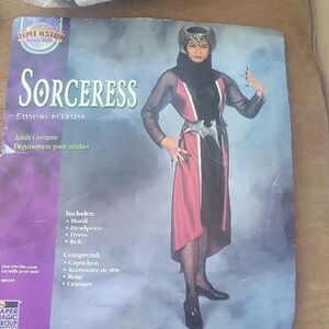 Enchanting Sorceress Costume - Black and Red